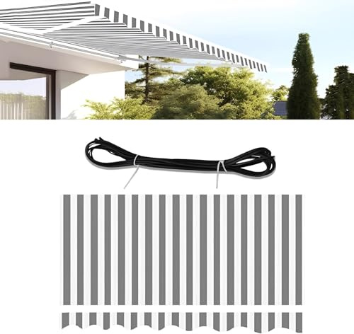 Generico Tessuto di Ricambio per Tende da Sole da Patio, tendone Esterni con Balze, Impermeabile, Protezione UV, Copertura Superiore in Tela per Balcone e Giardino(285x200cm)