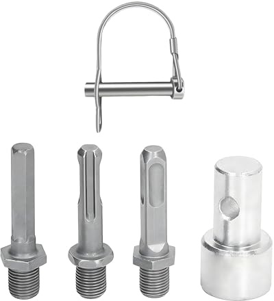 Adaptateur de tarière 3 en 1 (hexagonal + adaptateur SDS Max + SDS Plus) avec boulon Quick Change pour perceuse manuelle de Ø 40, 60, 80, 100, 120, 150 mm