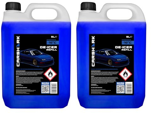 CARSHARK Fast Acting Deicer, 2 x 5 Litre, Refill, for Doors, Windows and Locks