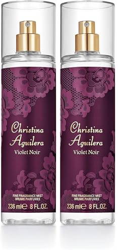 Christina Aguilera - Violet Noir Fine Fragrance Mist, Duft mit blumigen und fruchtigen Noten, Parfüm für Damen - 236 ml (Packung mit 2)