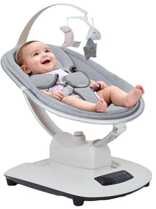 GarveeTech Elektrische Baby-Schaukel mit 5D-Schwingtechnologie, Medizinisch Zertifiziert, Adaptive Neigungssteuerung & Autonomie-Timer für Neugeborene bis 18 kg | Inkl. Montessori-Spielbogen