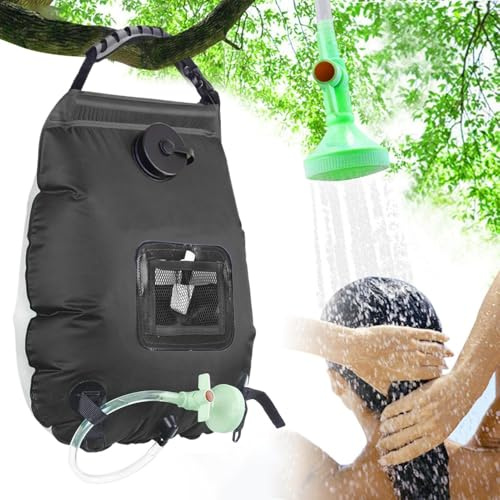 Solvärmda Campingduschar 20 Liter Solvärmt Avtagbart Duschverktyg Med