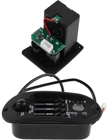 Cabilock 1set Preamplificatore Bande per Pickup Chitarra Acustica con Equalizzatore Lcd per Suono Nitido e Accordatura Precisa Compatibile con Amplificatori e Accessori Musicali