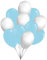Premium Luftballons in Hellblau Weiß - Made in DE - 100% Naturlatex & 100% biologisch abbaubar - 50 Stück - Geburtstag Party Karneval - für Helium geeignet - twist4®