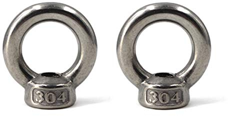 M12 Ring Shape Lifting Eye Nut 304 Stainless Steel Threaded Nut Fastener-2 Pack