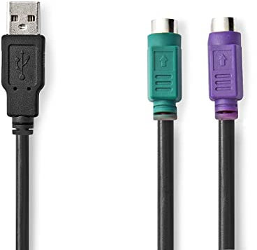 NEDIS Cavo adattatore USB - PS/2 USB A maschio - 2 x PS/2