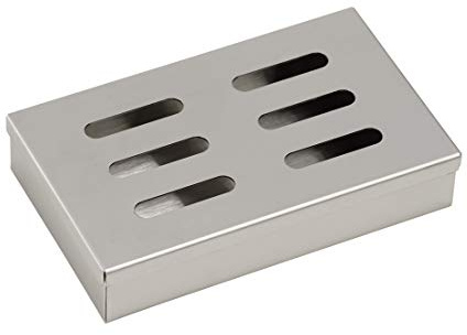 Dehner Räucherbox, ca. 21 x 13 x 3.4 cm, Edelstahl, silber
