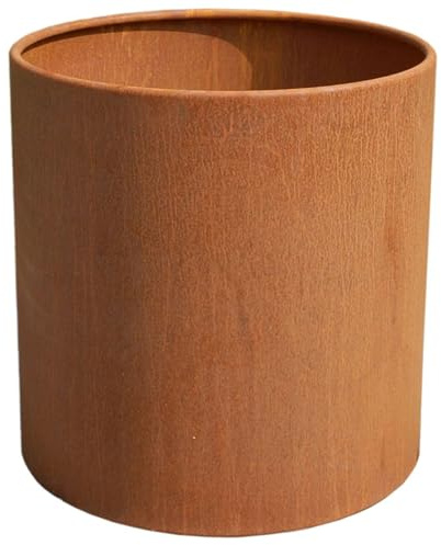 VIVANNO Pflanzkübel Corten-Stahl Rund - Frostsicherer Blumentopf Rollbar | Mobiler Rostbraun Pflanzen-Kübel, 60x60 cm Outdoor übertopf, Winterfest & Wetterfest Dank Cortenstahl, Inklusive Räder