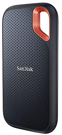 SanDisk 1TB Extreme SSD portatile, Unità a stato solido NVMe esterna, fino a 1050 MB/s, USB-C, USB 3.2 Gen 2x2, Indice di protezione IP65 per la resistenza ad acqua e polvere, Nero (Ricondizionato)