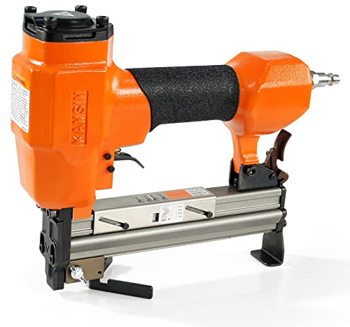 KAMSIN V1015 chiodatrice pneumatica per cornici, chiodatrice pneumatica a V, chiodi a V da 7 a 15 mm, calibro 30, cornice per raccordi in legno, pistola sparachiodi per cornici in legno