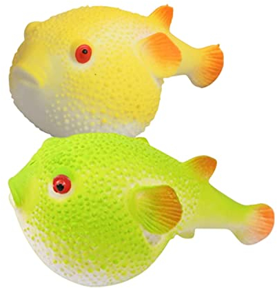 Aiyouwei 2 pz Palla sensoriale giocattolo palla antistress pesce palla verde, bomboniere per bambini