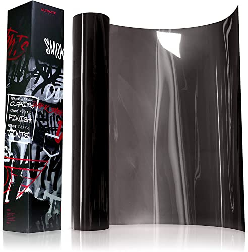 VViViD+ Ultimate Headlight Taillight Tint Vinyl Wrap (12 x 7ft, Dark Smoke)