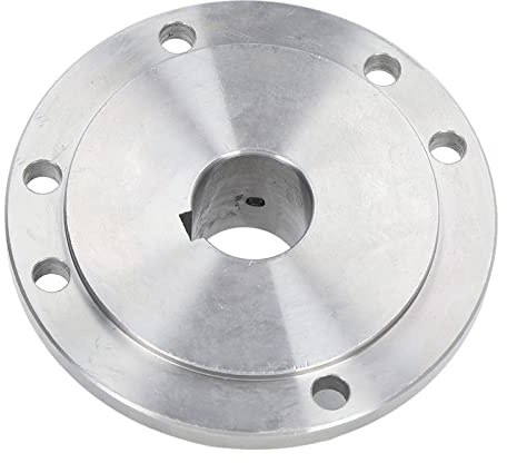 Garosa Piastra Frontale per Tornio in Acciaio e Legno, Flangia per Tornio 125 Mm Flangia di Connessione per Mandrino in Acciaio per K11‑125 K12‑125 K72‑125 (25 mm)