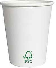 Ecorigin Vaso de café Cartón, Compostable y Biodegradable, Blanco con impresión. (200, 450 ml / 16 oz PE)