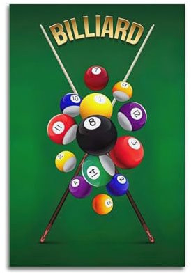 EERS Poster mit Billard-Aktivitäten für den Innenbereich, dekorative Malerei, Leinwand, Wandposter und Kunstdruck, moderne Familienschlafzimmer-Dekoration, Poster, 30 x 45 cm