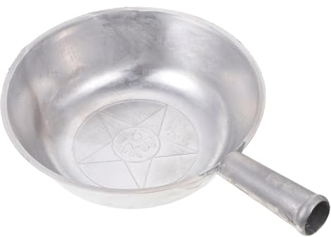 VINTORKY Wasserschöpfkelle aus Dickem Aluminium mit Rundem Stiel Silberfarbig und Leicht zu Reinigen für Familienküchen und Vielseitiger Wasserlöffel im Haushalt