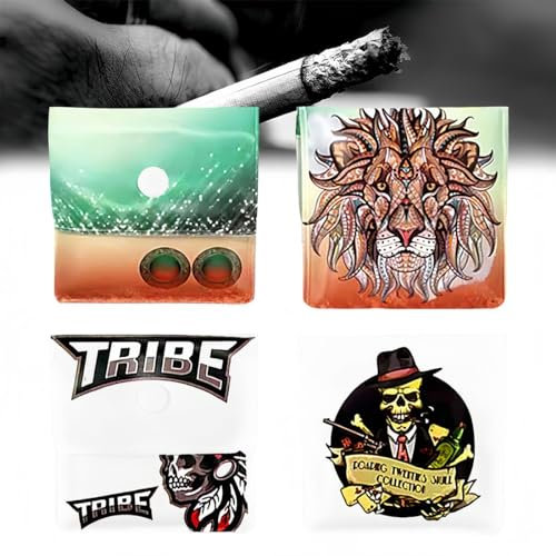 EAVUYIS Posacenere Portacenere Borsa, 2 Pezzi Tasca posacenere Astuccio in Polvere,Posacenere Portatili, PVC Ignifugo Inodore Tasca per Attività all'aperto in Viaggio