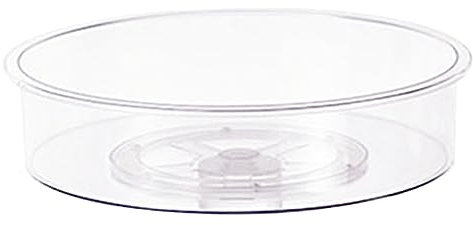 CIYODO Organizer Da Cucina Piatto Girevole Per Frigorifero in Trasparente Vassoio Portaoggetti Design Rotante Per Conservare Barattoli Di Spezie e Bevande