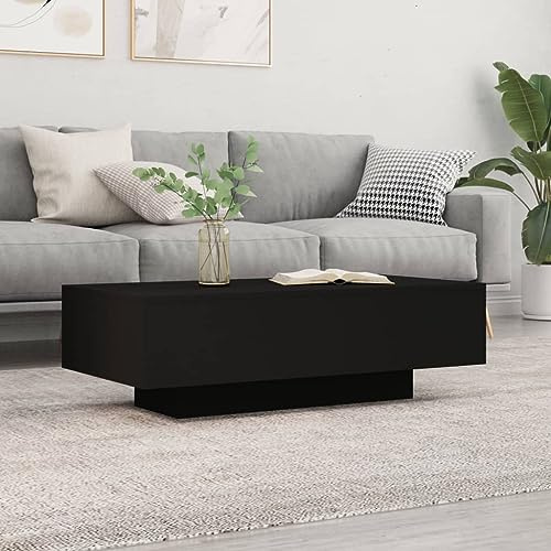 Baziroo Couchtisch 100x49,5x31 cm Beistelltisch Wohnzimmertisch Wartebereich Tisch Konsolentisch Wohnzimmermöbel Telefontisch Kaffeetisch Satztisch Sofatisch Holzwerkstoff Schwarz