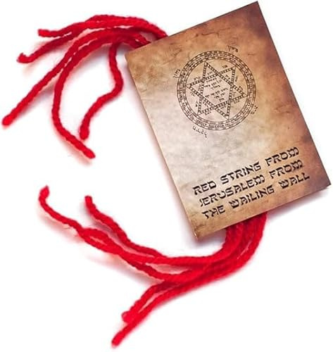 TerraSantaStore Set mit 5 authentischen Kabbalah-Armbändern mit rotem Faden, Schutz des bösen Blicks, für Damen und Herren, Jerusalem, gesegnet am Rachel's Grab, Gebet, Segen und Anleitung (evtl.