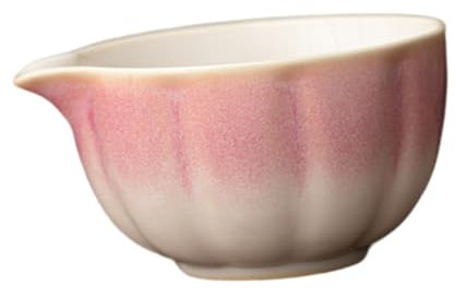 Baoblaze Bowl en céramique Matcha, mélanger un cadeau de bol avec un bec, un bol de matcha traditionnel japonais, une tasse de fait à la main, Rose