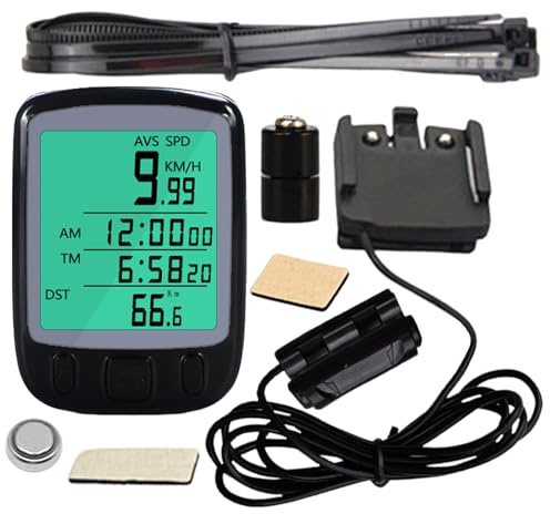 Bicycle Speedometer | GPS Cycling Computer With LCD Backlight Display | Clear Data Bikes Mileage Tracker | Cycling Gadget Ideal For Road Bikes, Fitness Tracking & Real-Time Ride Monitoring