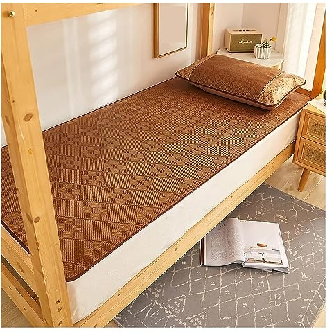 Sommer-Kühlmatte, Bambus-Teppich für Zuhause, natürliche Rattan-Matratze, rechteckig, Schlafkissen, erfrischend, für drinnen und draußen, Tapis, 0,8 x 1,9 m