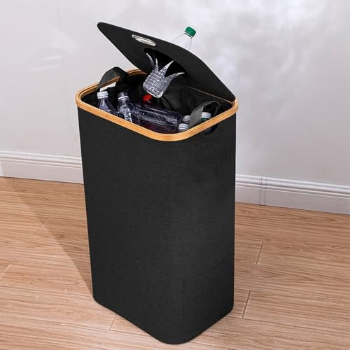 Pfandflaschen Sammelbehälter 100l mit 1 Öffnung und einer Innentasche für Küche Lager Haushalt Flaschensammler Recycling Tasche robust faltbar Leergutbehälter Mehrwegflaschen Organizer