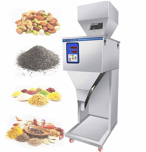 DDZJTPP Automatic Powder Granule Filling Machine Quantitative Filling Machine Particle Subpackage Machine with Foot Pedal for Precise Weighing and Packaging of Grain, Flour, Tea, Beans 10gto3000g
