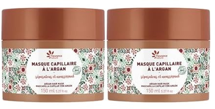 Fleurance Nature- Duplo Masque Capillaire à l'Argan Bio- 150ml- Soin Capillaire femme certifié Bio Cosmos Ecocert- traitement Cheveux Secs et abîmés- Nourrit et hydrate- 25123 (2)