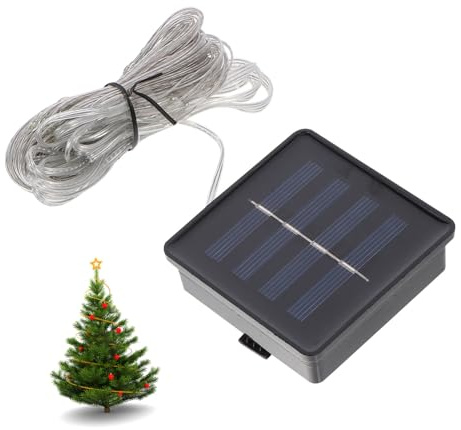 UTHCLO Catena Luminosa Solare per Ombrellone da Giardino Striscia LED Luce Bianca per Esterni Decorazione Patio Facile Installazione e Uso Longevità per Bar Hotel e Feste all Aperto