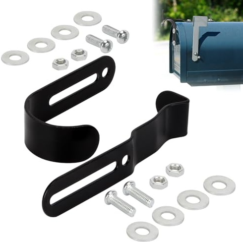 DIICCYO Mailbox Latch and Handle Kit, Metal Mailbox Latch Clips Replacement Set Easy Installation for Repairing Mailbox Door, Mailbox Door Repair Accessories with Screws Gaskets Nuts for Repair