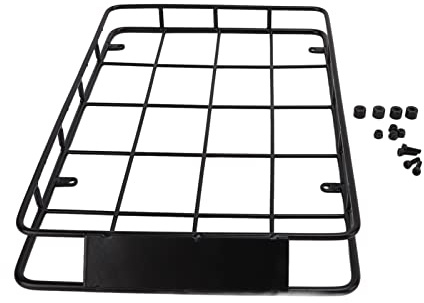 KIMISS RC Car Roof Luggage Rack - Large Metal Carrier for Axial SCX10, D90, GEN8 1/10 RC Crawler Upgrade Parts