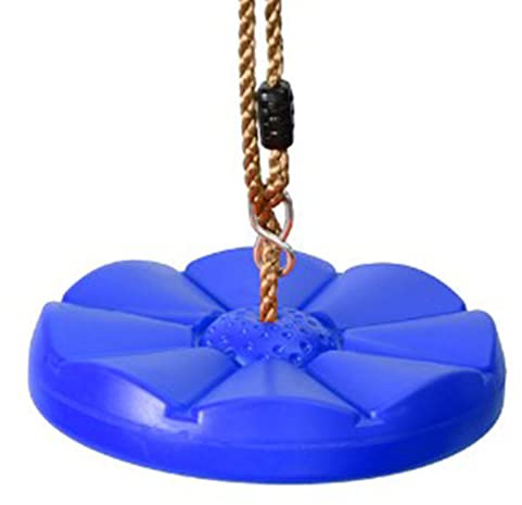Semme Semme Columpio de Disco de Plástico Resistente con Cuerda de PE para Niños, Juego de Cuerda de Escalada para Parque Infantil para Diversión Al Aire (Rojo) (Rojo) (Blue)