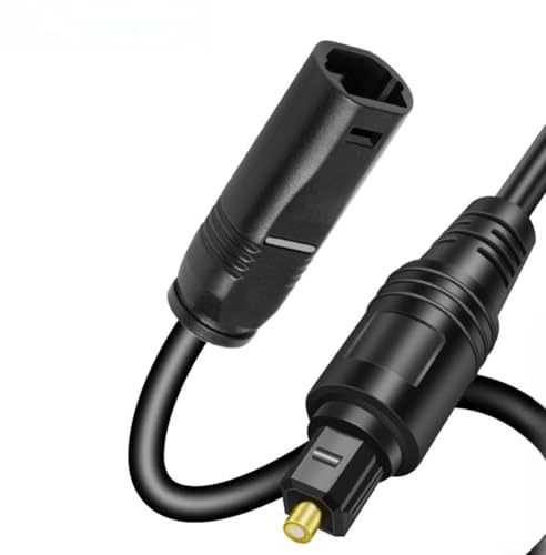 Digital Optical Audio Cable Extension Male to Female for Soundbars TVs For PS4 Supports 5.1 Channel Surround Sound (1Meter)