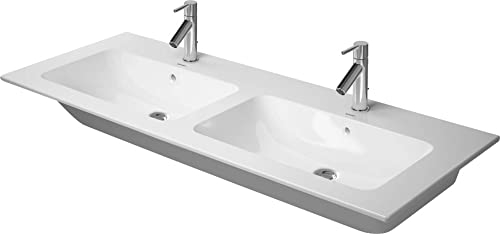 Duravit ME by Starck Doppelwaschtisch Weiß Hochglanz 1300mm