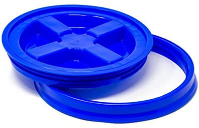 DetailMate GritGuard Gamma Seal Bucket Lid, Blue, 2-Pack, Screw Top, Plastic with Rubber Seal, Suitable for Grit Guard Wash Buckets, Meguiar's, 3313532031