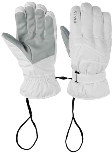 BARTS Guantes de Esquí Basic Mujer/Hombre - invierno con forro, Cierre autoadherente otoño/invierno - 11 1/2 HS blanco