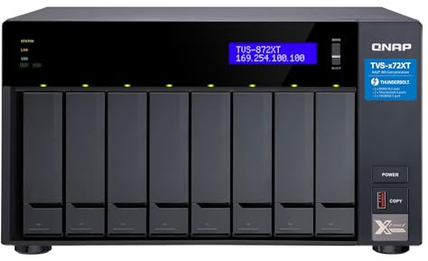 QNAP TVS-872XT-i5-16G NAS, Intel Core i5 8400T 6-Core 1,7 GHz Prozessor (Turbo bis zu 3,3GHz), 16GB RAM (8GBx2)