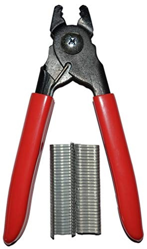 Pince pour agrafes + 60 clips | Clippeuse manuelle pour saucisse | Pince à ressort pour agrafes