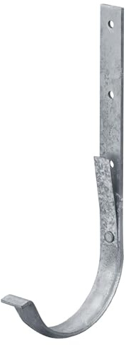 INEFA 20x Rinneneisen, Rinnenhalter, halbrund NW150 / 150mm Silber | Dachrinnenzubehör, Dachrinnenhalter aus verzinktem Stahl, einfache Steckmontage