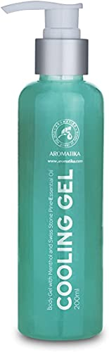 Kühlgel mit Menthol und Zirbenöl - Muskel Entspannung - Sportgel mit Entspannungsöl für Muskeln und Gelenke zur Erfrischung und Belebung - Gel für Rücken Knie Schulter & Armen