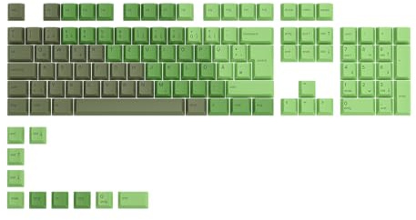 GLORIOUS Gaming 115x GPBT-Keycaps - Cherry-Profil, äußerst widerstandsfähiger PBT-Kunststoff, optisch EIN Blickfang, überragende Akustik, Originalschrift - Deutsche QWERTZ-Belegung