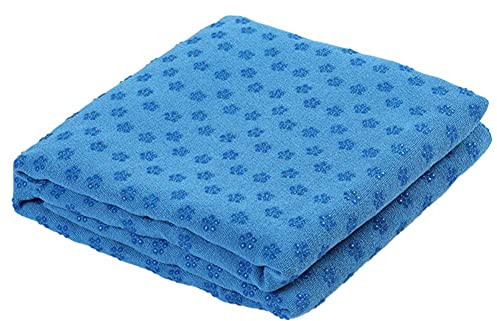 PAKEY Yoga Towel,Non Slip Yoga Towel Super Soft Sweat Absorbent Hot Yoga Towels for Pilates and Yoga Blue