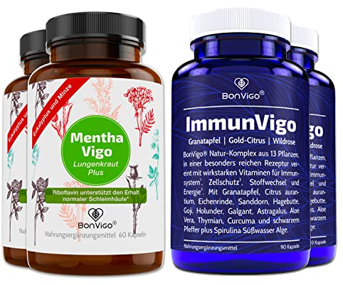 BonVigo®-Immun-Power 2x2 Dosen - Pflanzen-Komplex, Multivitamin und Minerale breit synergetisch wirkend - Vereint zwei der besten Rezepturen - Kupfer, Zink, Mangan u.a. für normales Immunsystem (2)