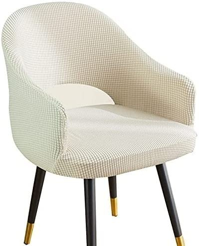 Smilsiny Stretch Stuhlhussen-Bezüge Mit Armlehne 1/2/4er Set Büro Hochlehner Stuhlbezug,MaisköRner Grau Sessel Schonbezug Stihle Sitzauflage,fuir Esszimmer Hochzeit Party Hotel Bankett