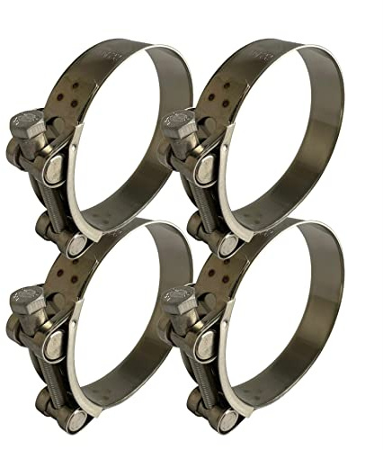Boltza® Stainless Steel Single Bolt Hose Super Clamp 98-103mm Clip Silicone Rubber Exhaust x4