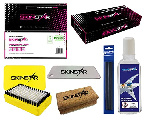 SkinStar Skiwachs-Starter Set 6-teilig Universal Wax - Alpin + Nordic + Board