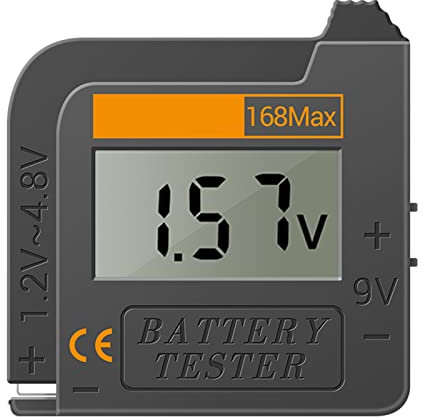 ERYUE Verifica tester batteria,Universal Digital Battery Tester Checker per tutte le batterie C, AA, AAA, D, N, 9V 6F22 e batterie a bottone da 1,5 V Apparecchiature elettriche (non richiede batteria