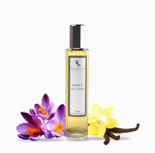 Arabian Opulence FR328 Bakka Ru 5540 Roll-on Parfümöl | Konzentriertes Parfüm Körperöl | Langanhaltendes Parfüm auf Ölbasis für Männer und Frauen | Reisegröße Alkoholfreies Parfümöl Flasche (15ml)